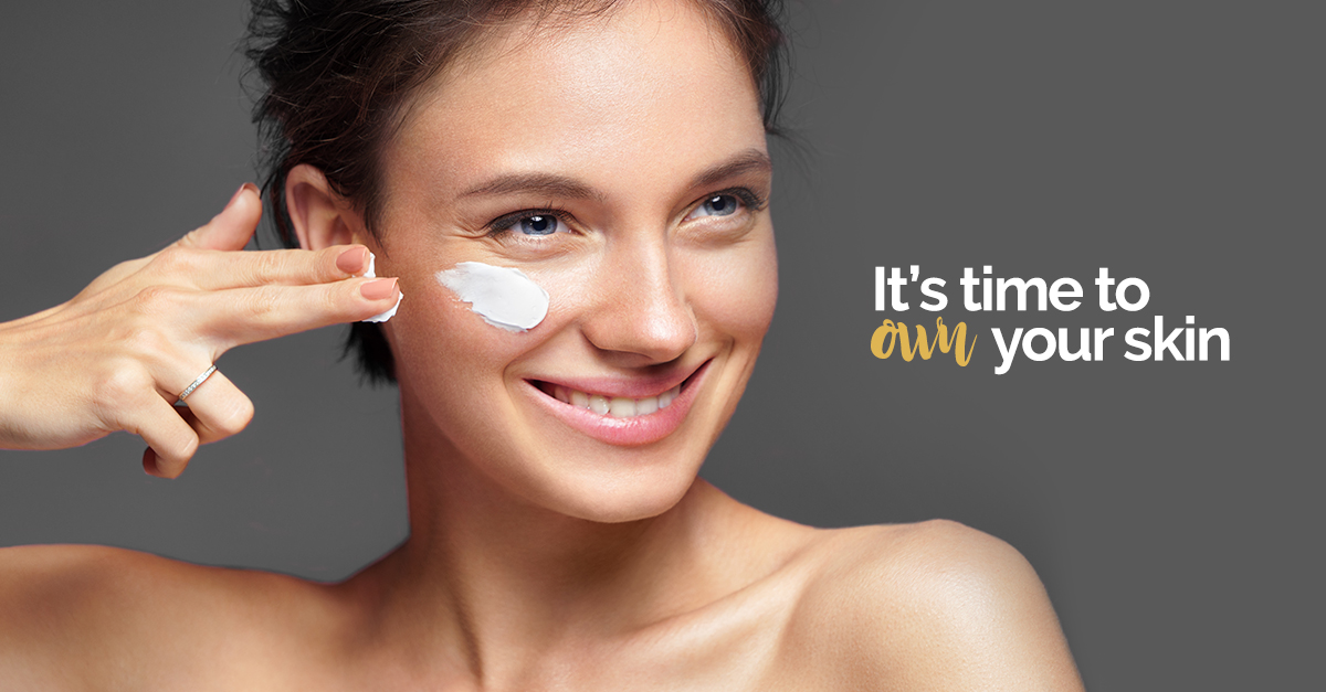 Your skin is. Фото девушки с кремом для лица 1280х720.